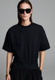 Cut Out Tee Black